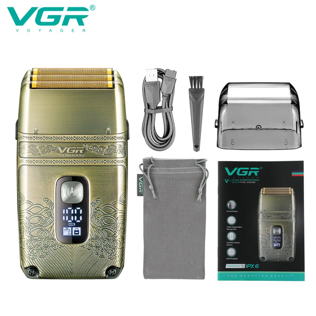 Профессиональная электробритва Шейвер VGR V-335 Shaver с тремя ножевыми блоками - изображение 4
