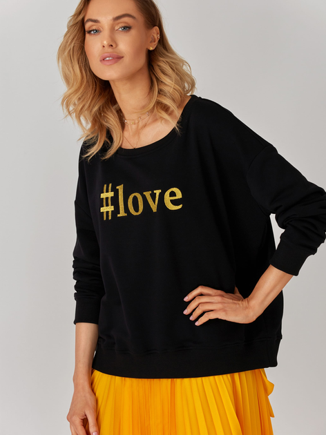 Світшот жіночий KOLORLI Love 36 Чорний (5903738175062) - зображення 3