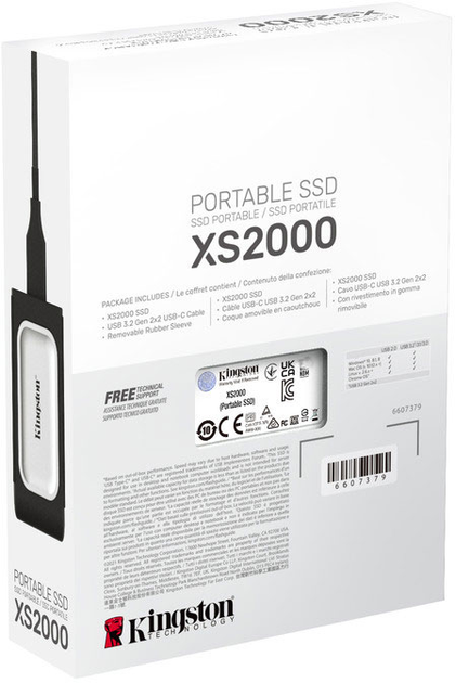 Kingston XS2000 Portable SSD 4TB USB 3.2 Gen2 (2x2) Type-C IP55 3D NAND (SXS2000/4000G) - зображення 7