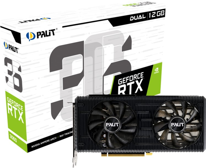 Palit PCI-Ex GeForce RTX 3060 Dual 12GB GDDR6 (192bit) (1777/15000) (3 x DisplayPort, HDMI) (NE63060019K9-190AD) - зображення 6
