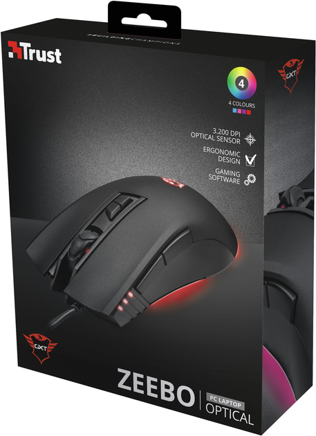 Mysz komputerowa Trust GXT 121 Zeebo USB Czarna (23091) - obraz 10