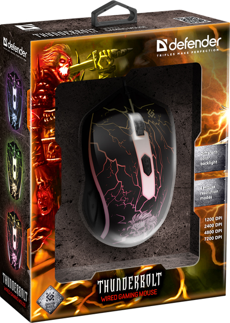 Mysz komputerowa Defender Thunderbolt GM-925 USB Czarna (52925) - obraz 6