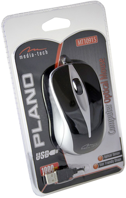 Миша Media-Tech Plano USB Silver (MT1091S) - зображення 3