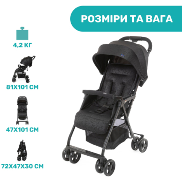 Коляска Chicco Ohlala 3 Черная (79733.51) - изображение 2