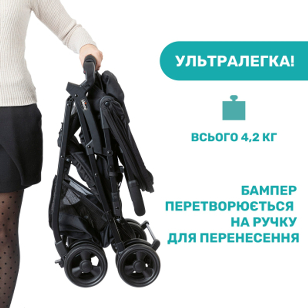 Коляска Chicco Ohlala 3 Черная (79733.51) - изображение 6