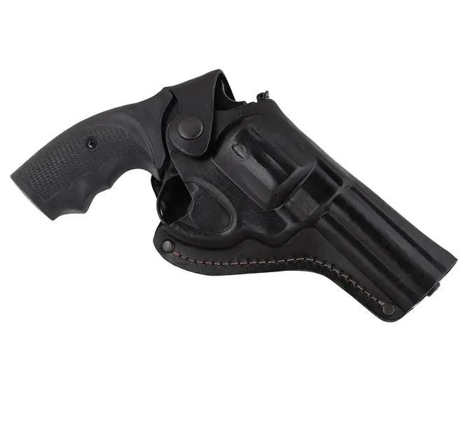 Кобура поясная Револьвер 4 формованная кожа, чёрная - изображение 1
