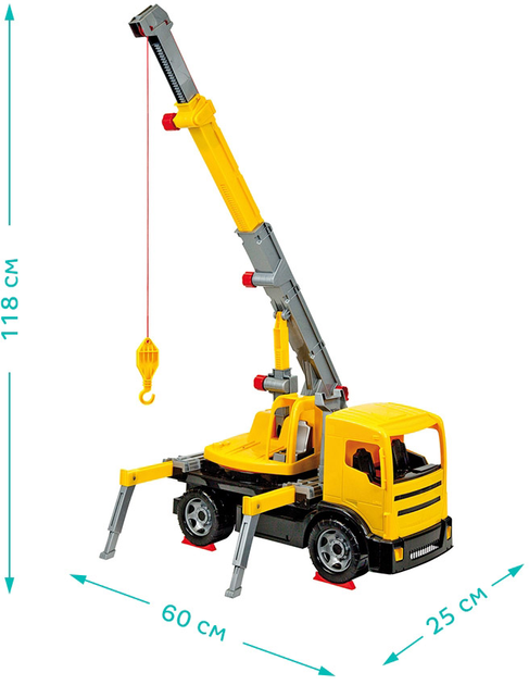 Dźwig samochodowy Lena 70 cm Żółty (2176) - obraz 3