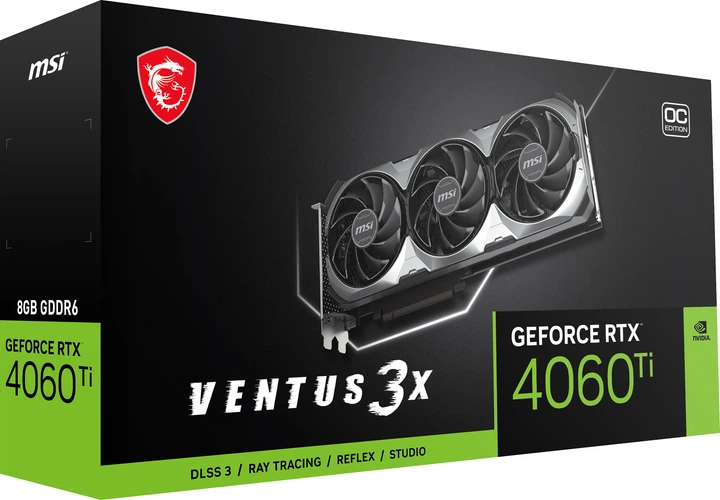 Karta graficzna MSI PCI-Ex GeForce RTX 4060 Ti Ventus 3X 8G OC 8GB GDDR6 (128bit) (2580/18000) (HDMI, 3 x DisplayPort) (RTX 4060 Ti VENTUS 3X 8G OC) - obraz 9
