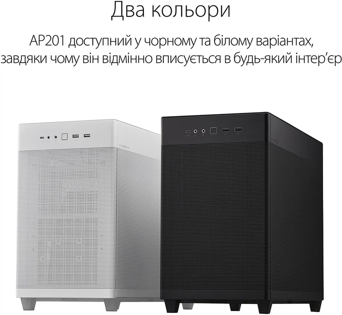 Корпус Asus Prime AP201 White (90DC00G3-B39000) – фото, отзывы