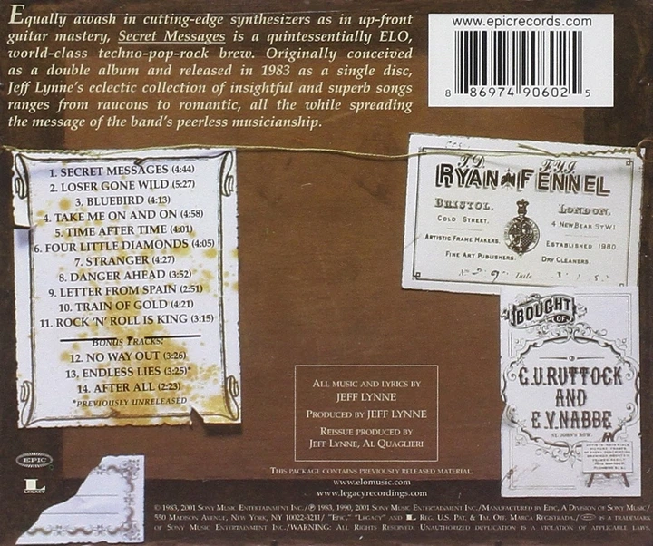 ELO – Secret Messages (CD, U.S.A.) - изображение 2