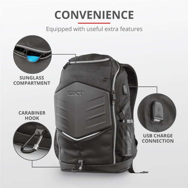 Plecak na laptopa Trust GXT1255 Outlaw 15,6" Czarny (23240) - obraz 12