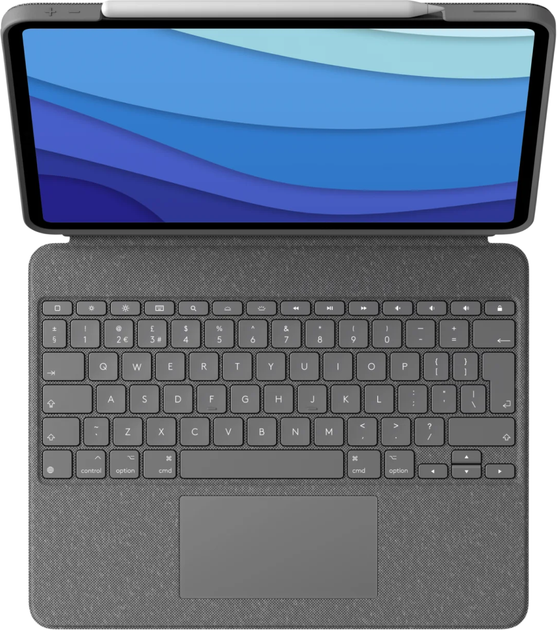 Nakładka na klawiaturę Logitech Combo Touch do Apple iPad Pro 12,9" 5. generacji Oxford, szara (920-010214) - obraz 1