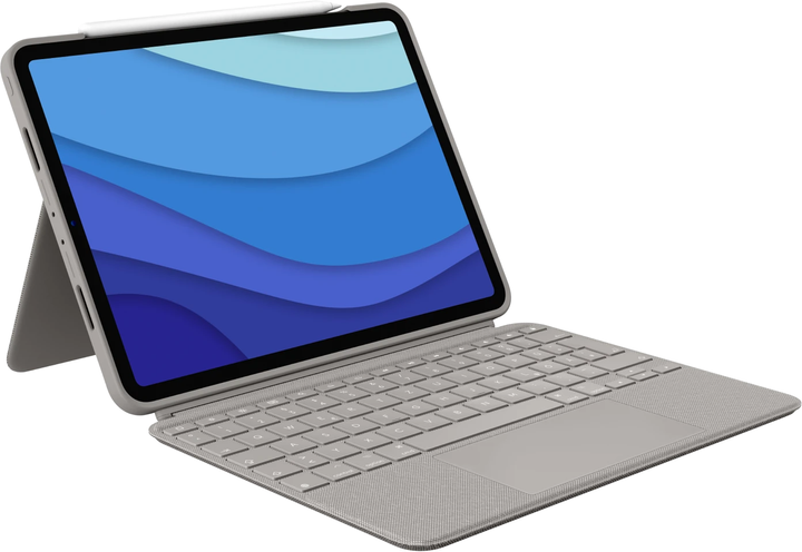 Обкладинка-клавіатура Logitech Combo Touch для Apple iPad Pro 11" 1st/2nd/3rd Gen Sand (920-010172) - зображення 2