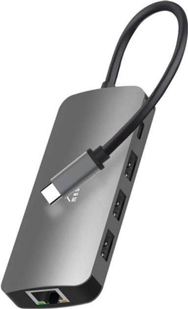 Док-станція Media-Tech Hub Pro 8-in-1 USB3.1 Type-C - HDMI/USB 3.0x3/RJ45/SD(Micro)/PD 100W (MT5044) - зображення 1