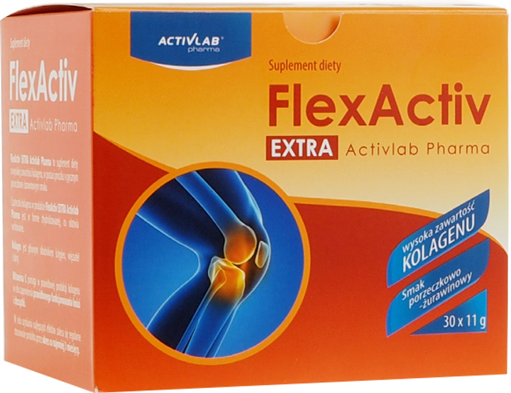 Колаген із вітаміном С ActivLab Pharma Flexactiv Extra 30 x 11 г (5907368808659) - зображення 1