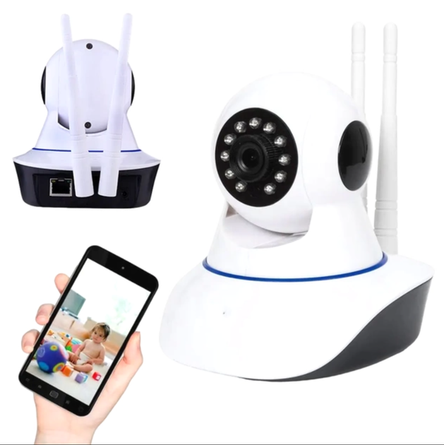 Камера WiFi Smart Camera видеонаблюдения к телефону с подсветкой и микрофоном видеоняня - изображение 2