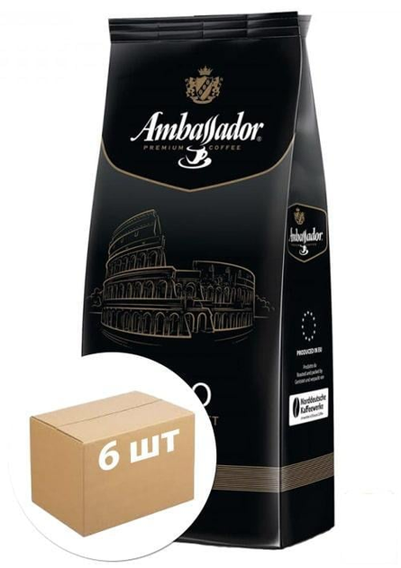 Купить Кофе черный (зерно) NERO ТМ "Амбассадор" 1кг упаковка 6шт (87719 ...