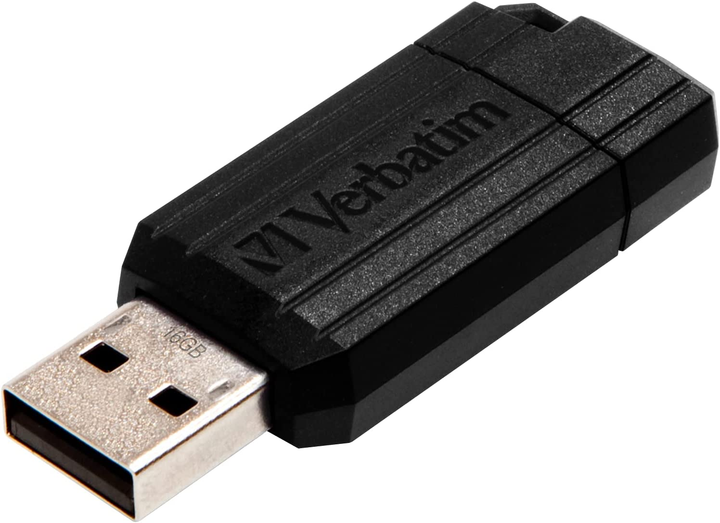 Pendrive VERBATIM PinStripe USB 16 GB Czarny (49063) - obraz 1