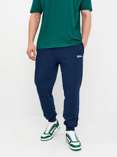 Акція на Спортивні штани Jack Wolfskin Essential Sweat Pants M 1507182-1010 XL Темно-сині від Rozetka
