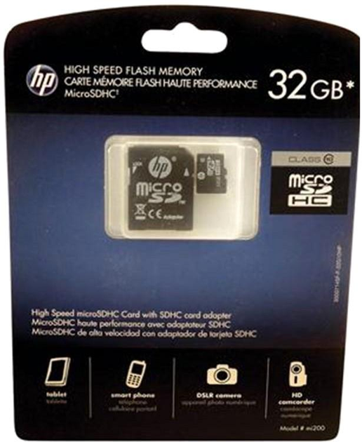 Karta pamięci HP MicroSDHC 32 GB Class10 + adapter (SDU32GBHC10HP-EF) - obraz 2