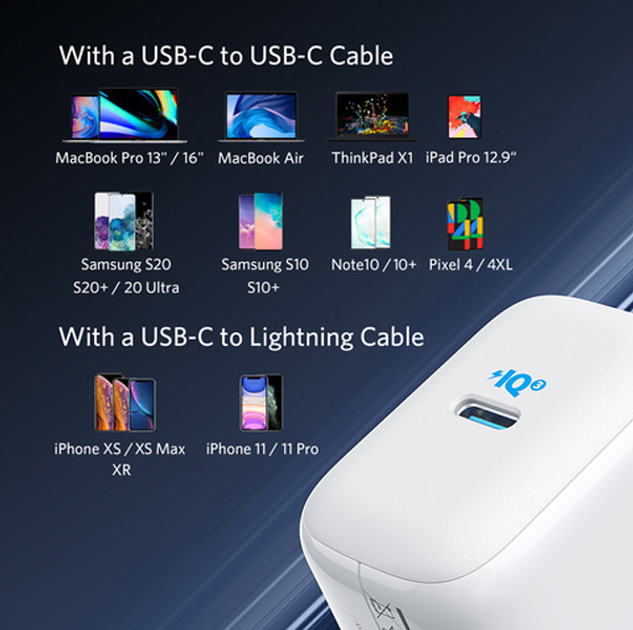 Ładowarka ścienna Anker PowerPort III - 65W Pod PPS+GaN biała (A2712H21) - obraz 3