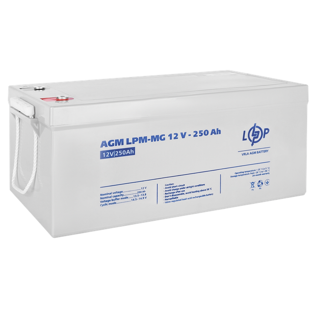 Аккумулятор AGM - 250 Ач, 12В мультигелевый LogicPower LPM-MG 12-250 AH - изображение 3