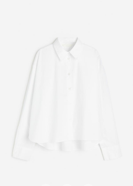 Жіноча сорочка оверсайз H&M (55670) S Біла - изображение 4