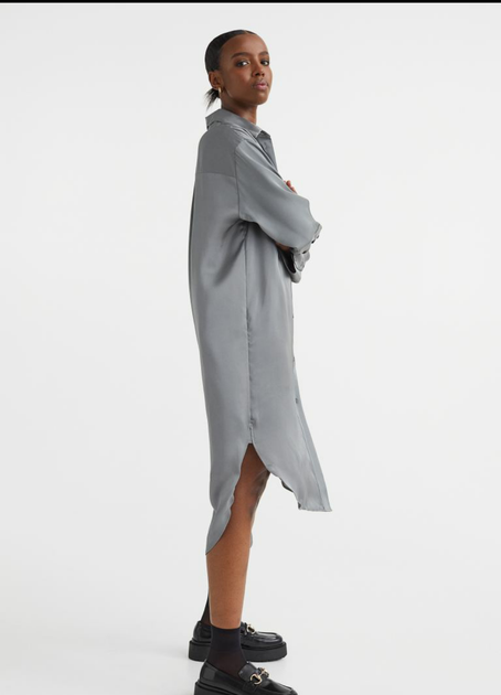 Жіноча сукня H&M (55630) XS Сіра - изображение 6