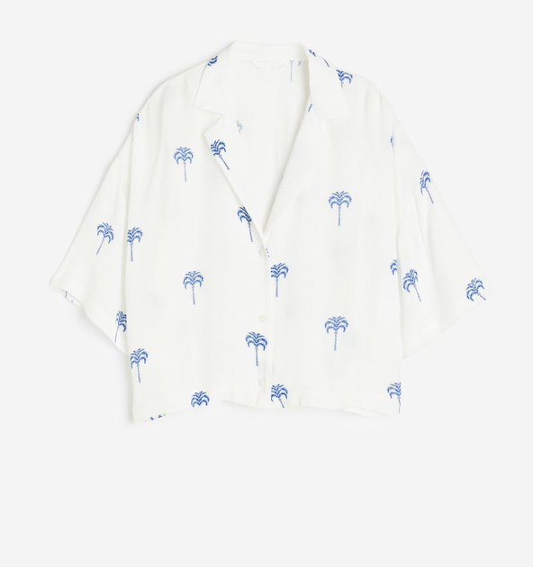 Жіноча сорочка оверсайз H&M (55685) 34 Біла - Фото 1 Жіноча сорочка оверсайз H&M (55685) 34 Біла - зображення 1