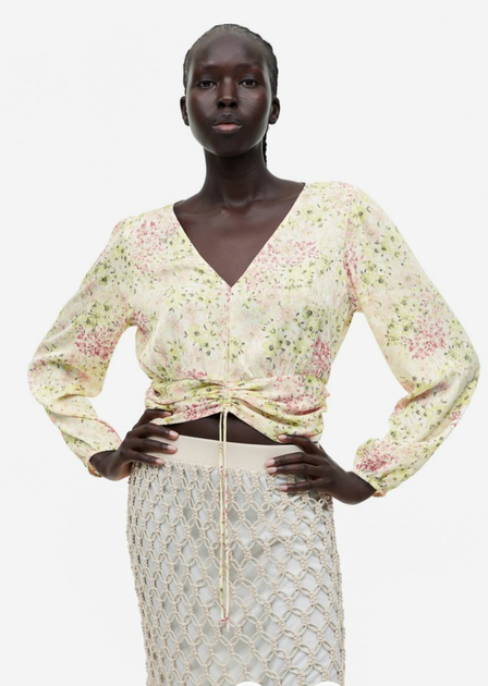 Жіноча блуза H&M (55627) XS Бежева - Фото 1 Жіноча блуза H&M (55627) XS Бежева - изображение 1
