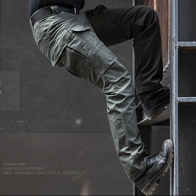 Штани Карго чоловічі, тактичні Ріп-Стоп, військові демісезонні, розмір ХL, колір хакі Код 69-0028 - зображення 2