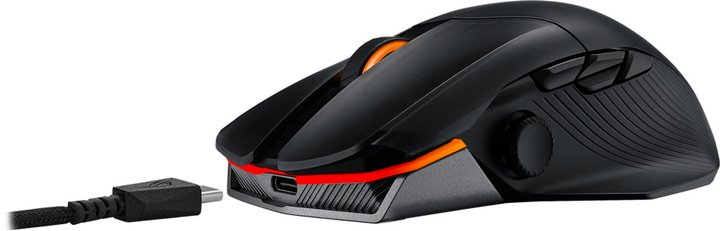 Mysz gamingowa ASUS ROG Chakram X Origin Bluetooth/bezprzewodowa czarno/srebrna (90MP02N1-BMUA00) - obraz 6