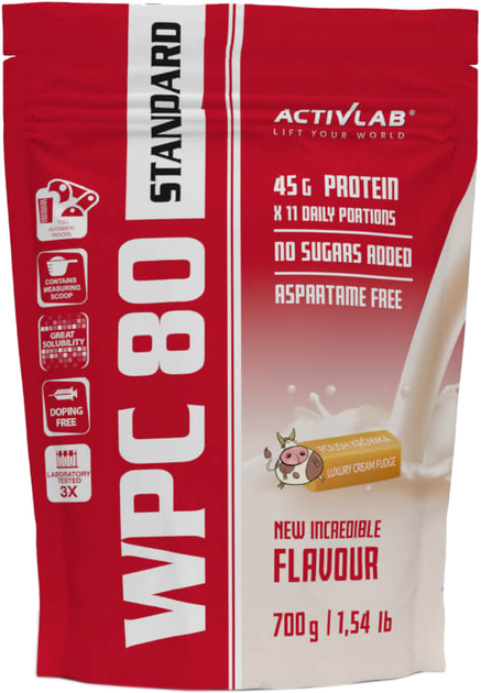 Białko ActivLab WPC 80 Standard 700 g Fudge (5907368801384) - obraz 1