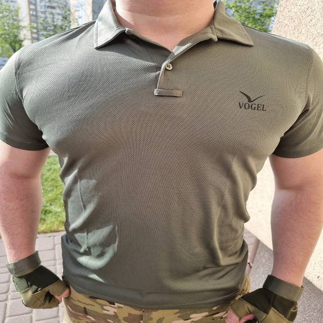 Военная футболка поло Vogel тактическая зеленая ЗСУ размер (ХL) 52 - изображение 2