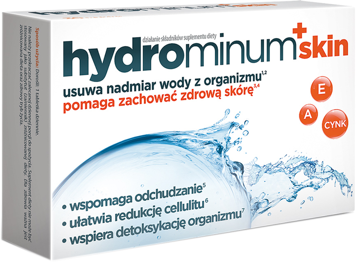 Гідромінум препарат для шкіри Aflofarm Hydrominum + Skin 30 таблеток (5902802701084) - зображення 1