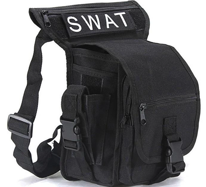 Тактична поясна сумка Swat Tactical з кріпленням на стегнах Black (300-black) - зображення 1