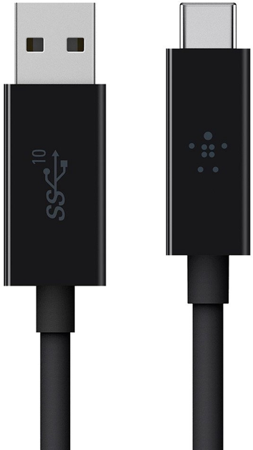 Belkin Kabel USB 3.1 USB-A do USB-C 1 m (F2CU029bt1M-BLK) - obraz 1