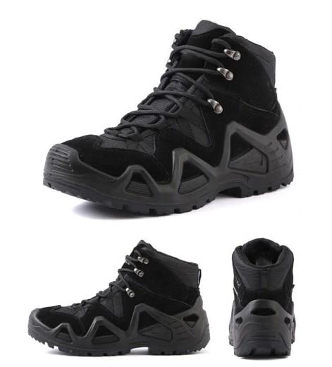Тактичні водостійкі шкіряні бойові черевики 44 розмір Чорний (Alop) - изображение 2