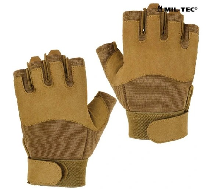 Перчатки мужские Mil-Tec размер М для полиции с защитой от ударов защита рук на липучке и дышащим материалом гибкие Койот - изображение 2