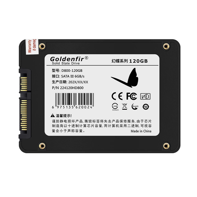 SSD накопитель Goldenfir 120 Gb 2.5 дюйма SATAIII - изображение 3