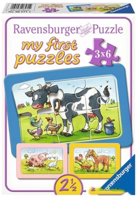 Мої перші пазли 3 в 1 Ravensburger Хороші друзі (06571R) - зображення 1