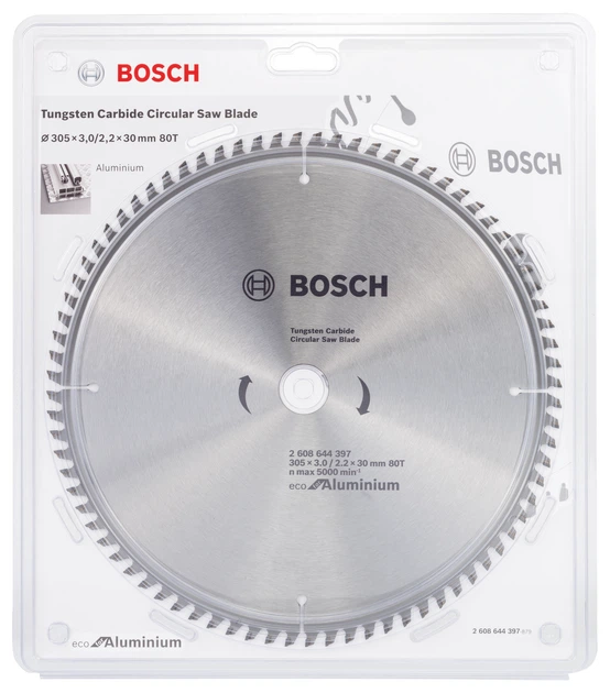 Пиляльний диск Eco for Aluminium Bosch (305x30x3 мм, 80 зубів) по алюмінію (23451) - Фото 2 Пиляльний диск Eco for Aluminium Bosch (305x30x3 мм, 80 зубів) по алюмінію (23451) - зображення 2