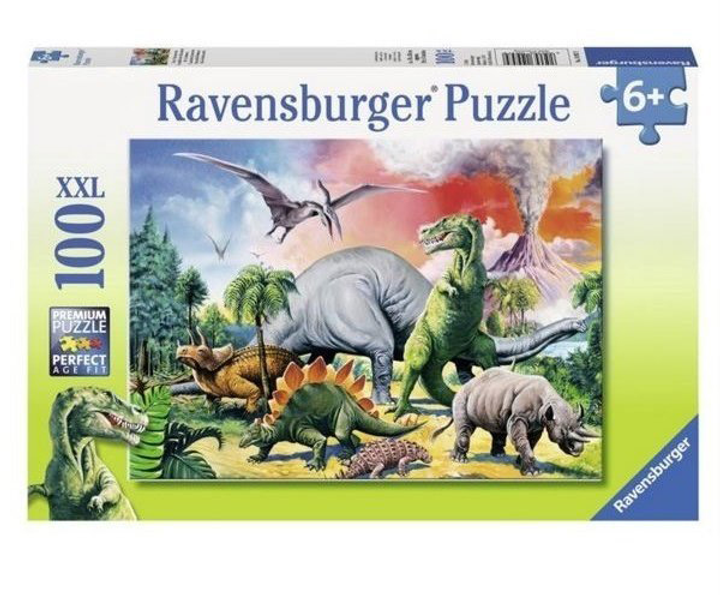 Пазл Ravensburger Серед динозаврів 100 елементів (RSV-109579) - зображення 1