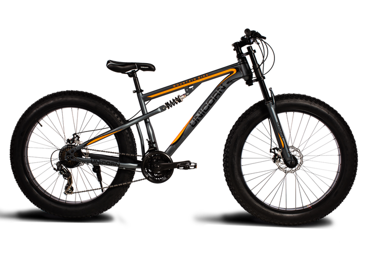 Горный велосипед Unicorn Godzilla Fat-Bike 26″ Рама 17 Серо-оранжевый - изображение 2