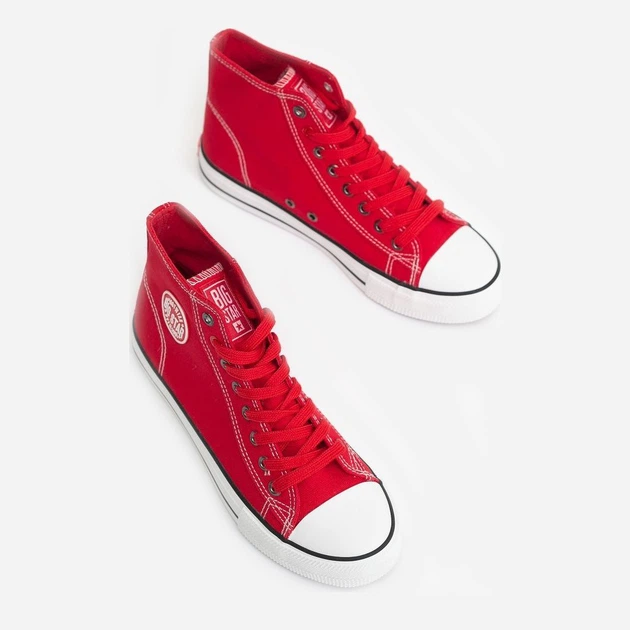 Чоловічі кеди високі Big Star JJ174607-603 40 Червоні (5900714551179) - зображення 3