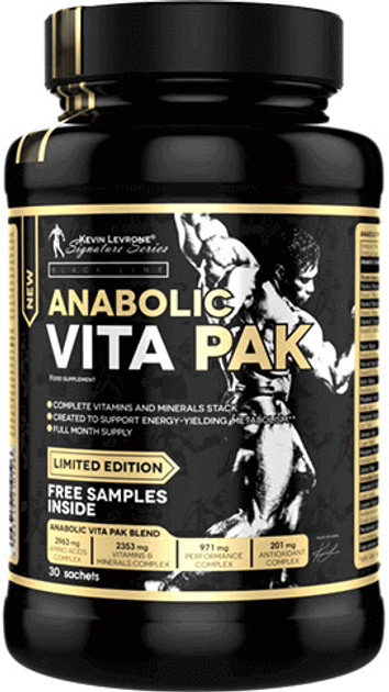 Вітамінно-мінеральний комплекс для спортсменів Kevin Levrone Anabolic Vita Pak 30 пакетиків (5903719210126) - зображення 1