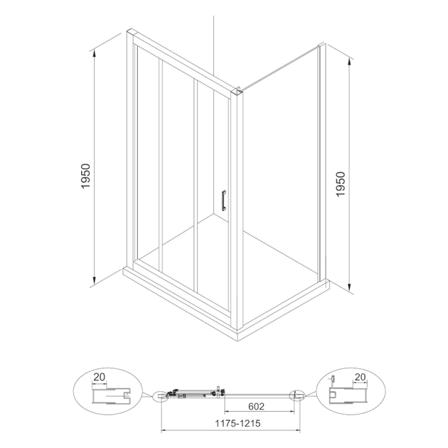 Душевые дери Eger Lexo 599-812/1 - изображение 5