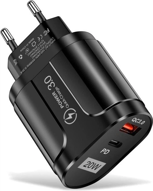 Сетевое зарядное устройство TRw USB Type-C Super Charge/Quick Charge 3.0 PD 20W Black (HbP050559) - Фото 10 Сетевое зарядное устройство TRw USB Type-C Super Charge/Quick Charge 3.0 PD 20W Black (HbP050559) - изображение 10