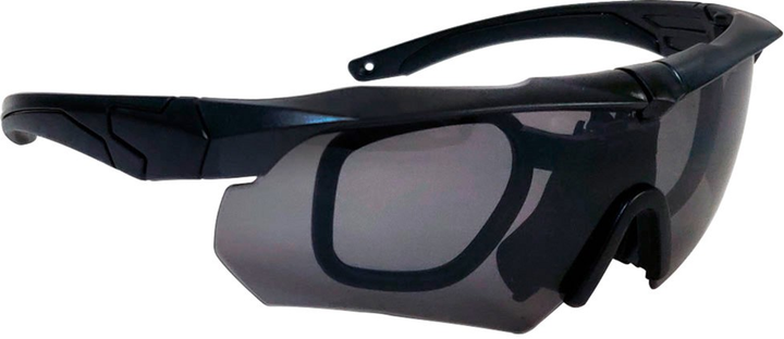 Защитные очки Buvele для спортивной стрельбы 3 линзы съёмный адаптер-оправа (Z13.12.5.8.005) - изображение 1