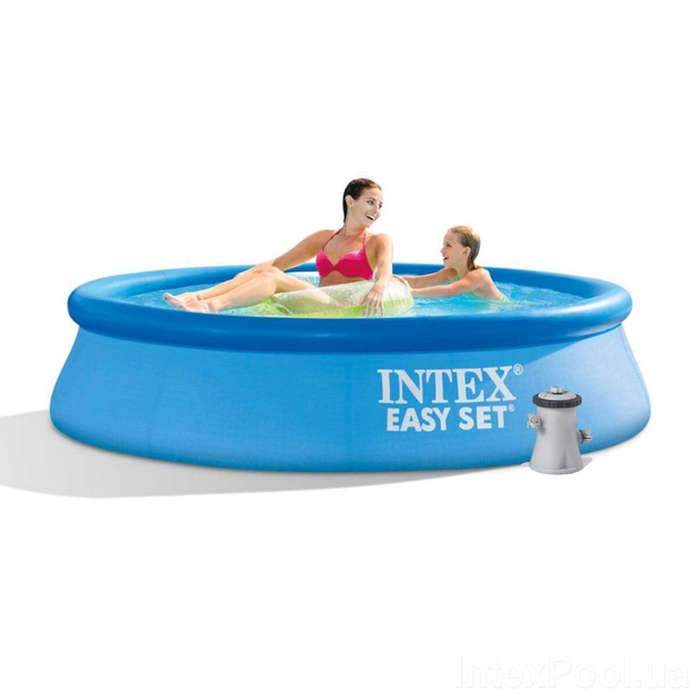 Надувной бассейн Intex 28108 Easy Set 244см на 61см с насосом-фильтром ...